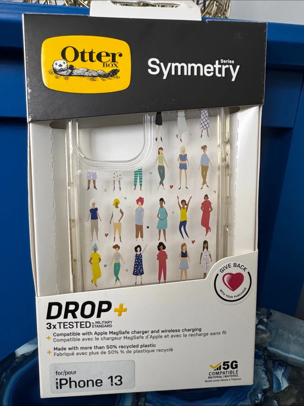 OtterBox Symmetry Clear iPhone 13 Case with Colorful Illustrated Women Figures